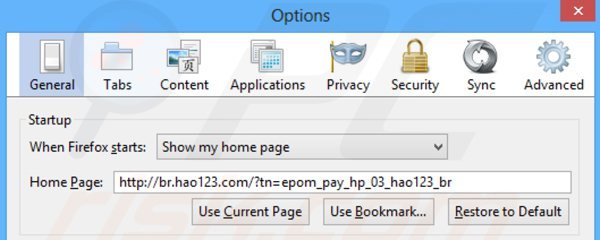Rimuovere hao123.com dalla Mozilla Firefox homepage