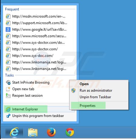 Rimuovere istartsurf.com redirect da Internet Explorer