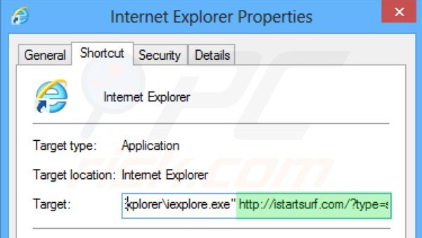 Rimuovere istartsurf.com redirect da Internet Explorer