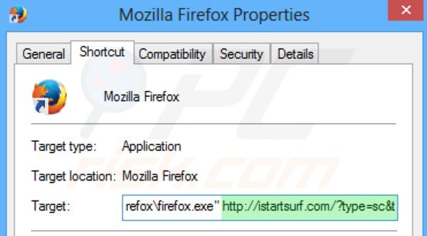 Rimuovere istartsurf.com redirect da Mozilla Firefox