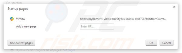 Rimuovere myhome.vi-view.com dalla Google Chrome homepage