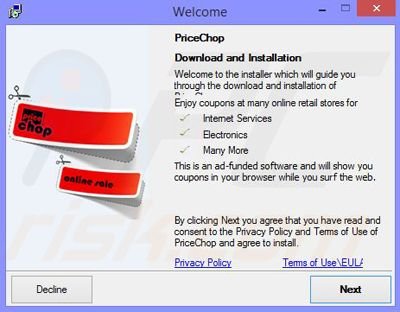 PriceChop Adware Installer