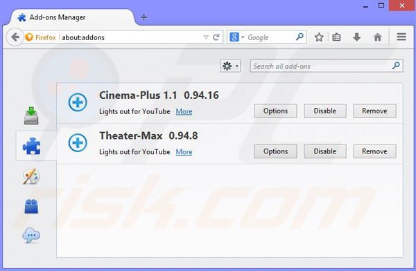 Rimuovere Theater-Max ads da Mozilla Firefox step 2