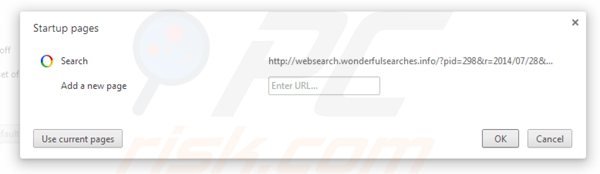 Rimuovere websearch.wonderfulsearches.info dalla Google Chrome homepage