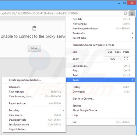 Rimuovere Browsers Apps + ads da Google Chrome step 1