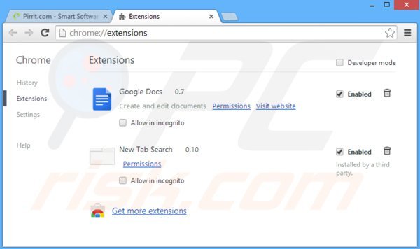 Rimuovere eDeals ads da Google Chrome step 2