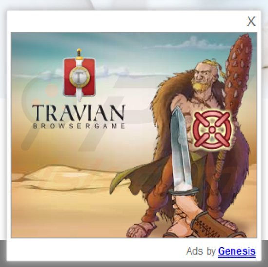 Genesis adware mentre genera degli intrusivi banner