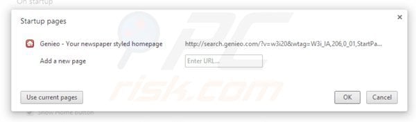 Rimuovere search.genieo.com dalla Google Chrome homepage