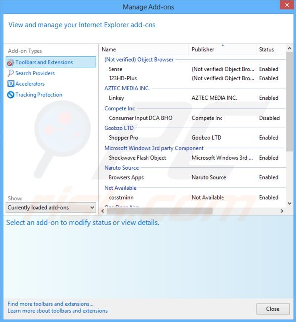 Rimuovere Obrona VPN da Internet Explorer step 2