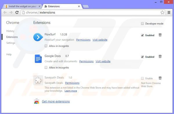 Rimuovere OneSoftPerDay ads da Google Chrome step 2