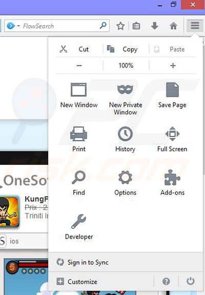 Rimuovere OneSoftPerDay ads da Mozilla Firefox step 1