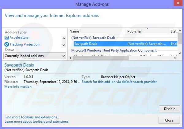 Rimuovere OneSoftPerDay ads da Internet Explorer step 2