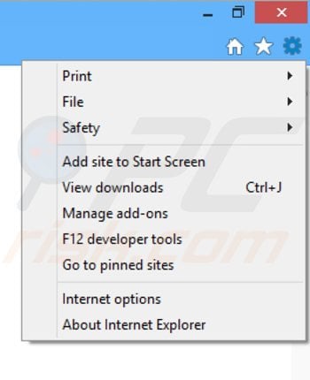 Rimuovere PicRec da Internet Explorer step 1