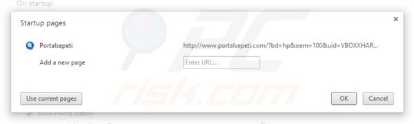 Rimuovere portalsepeti.com dalla Google Chrome homepage