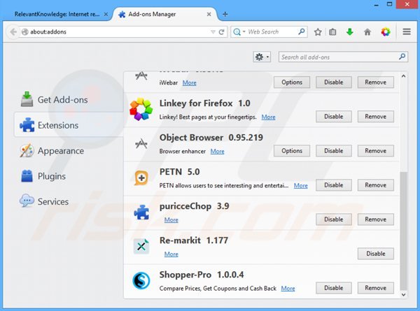 Rimuovere PremierOpinion da Mozilla Firefox step 2