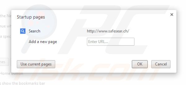 Rimuovere safesear.ch dalla Google Chrome homepage