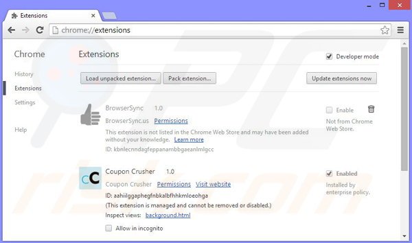 Rimuovere Video Dimmer da Google Chrome step 2