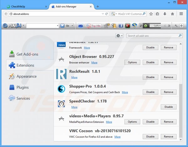 Rimuovere CheckMeUp ads da Mozilla Firefox step 2
