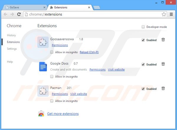 Rimuovere MySafeProxy da Google Chrome step 2