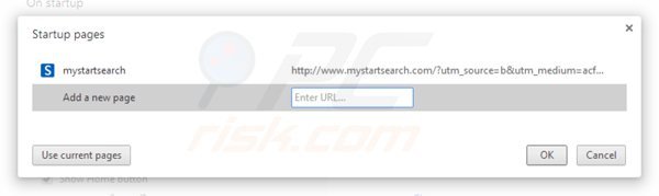 Rimuovere mystartsearch.com dalla Google Chrome homepage