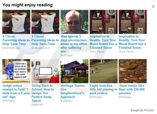 PicColor adware mentre genera degli annunci intrusivi