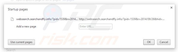 Rimuovere websearch.searchandfly.info dalla Google Chrome homepage