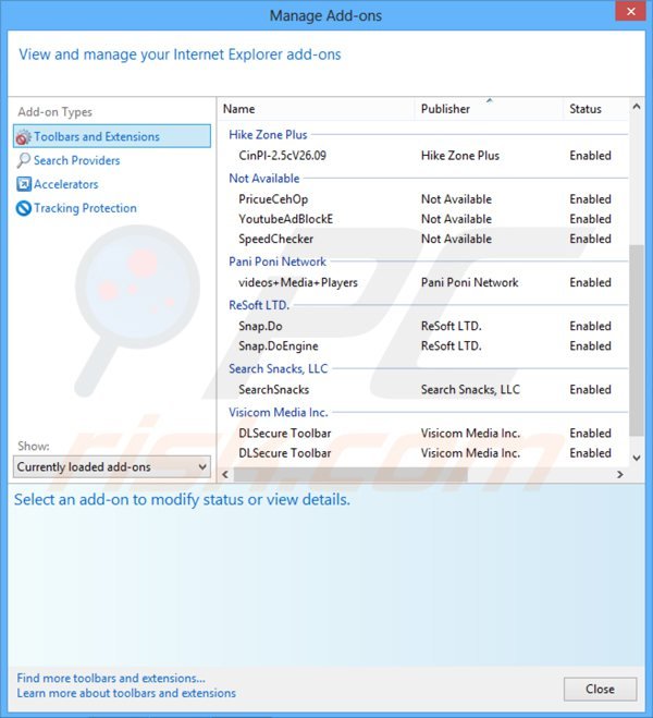 Rimuovere websearch.searchandfly.info da Internet Explorer