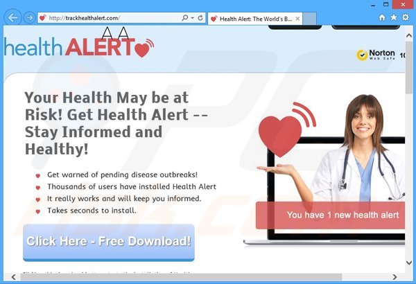 Health Alert adware