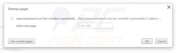 Cambia la tua homepage hoistsearch.com in Google Chrome 