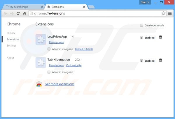 mysearchpagenet-chrome-extensions