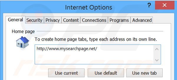 mysearchpagenet-explorer-homepage