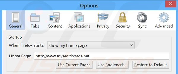 mysearchpagenet-firefox-homepage