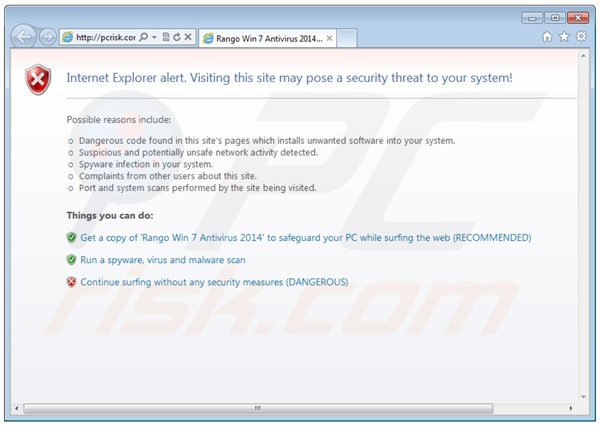 rango win7 antivirus 2014 blocca l'accesso ad internet