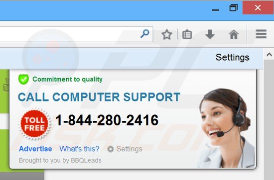BBQLeads adware mentre genera annunci intrusivi ('Brought to you by BBQLeads')
