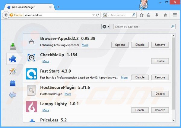 Rimuovere Coupon Alert adware da Mozilla Firefox step 2