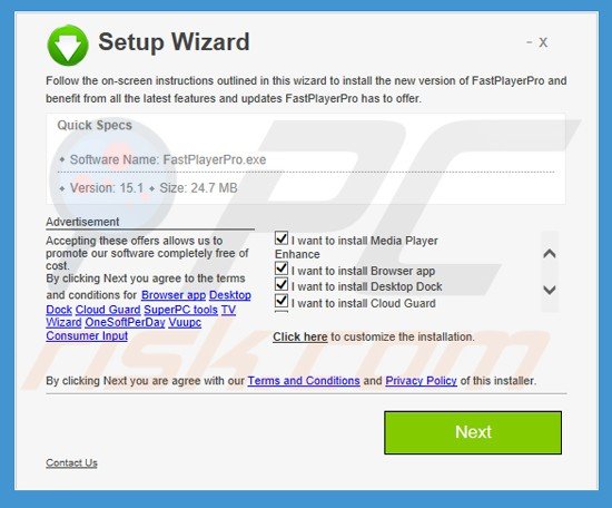 desktop dock adware installer sample 2