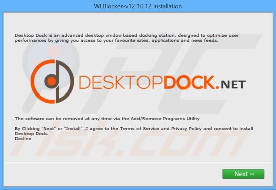 desktop-dock adware installer sample 3