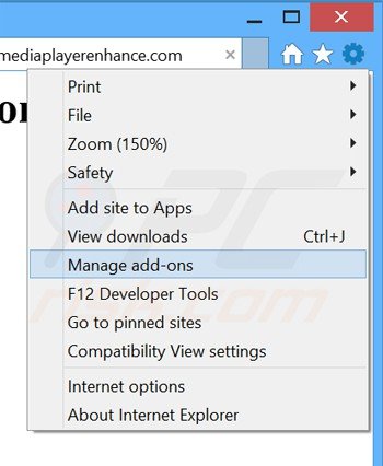Rimuovere Media Player Enhance da Internet Explorer step 1
