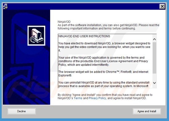 ninjavod adware installer
