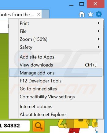 Rimuovere NoProblem da Internet Explorer step 1