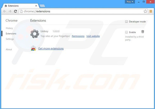 Rimuovere PaceItUp adware da Google Chrome step 2