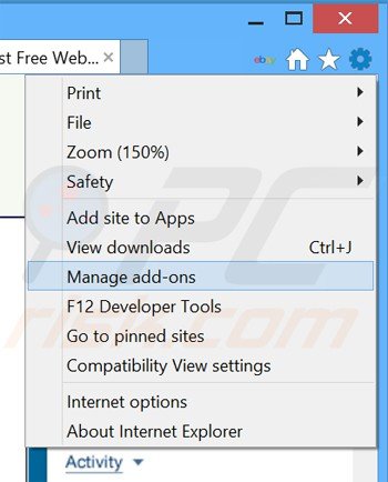 Rimuovere Safe Web adware da Internet Explorer step 1