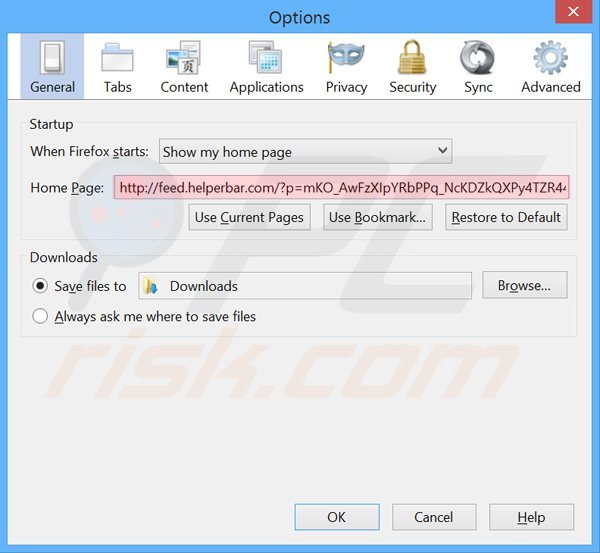 Rimuovere showpass smartbar dalla Mozilla Firefox homepage