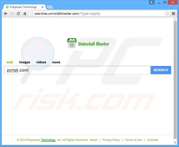 Uninstall Master dirottatore del browser