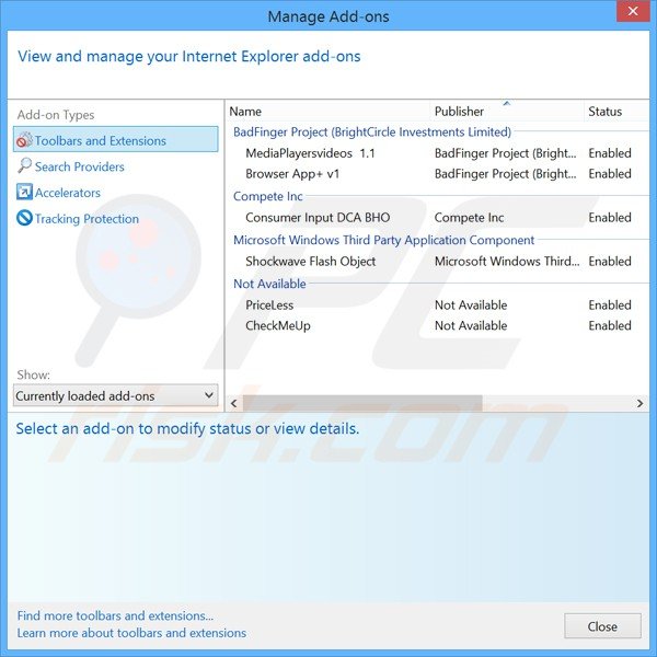 Rimuovere Winner Media Player adware da Internet Explorer step 2