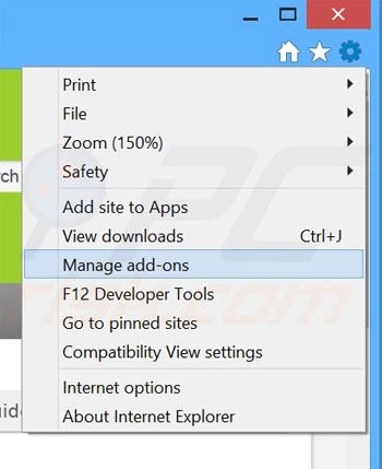 Rimuovere Browser Extension adware da Internet Explorer step 1