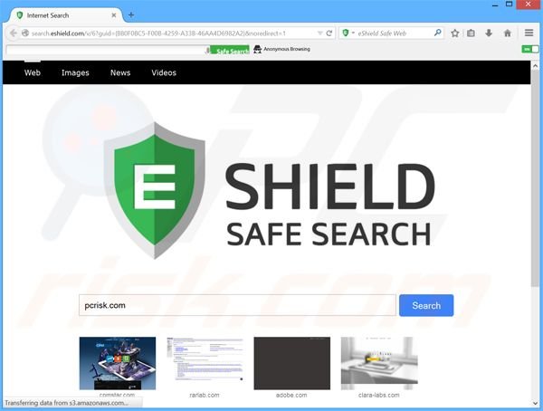 search.eshield.com browser hijacker