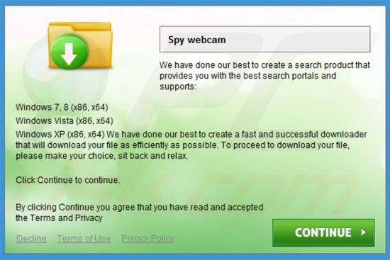 Installer subdolo utilizzato nella distribuzione di websearch.thesearchpage.info browser hijacker