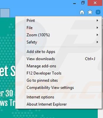 Rimuovere WebSpeed adware da Internet Explorer step 1