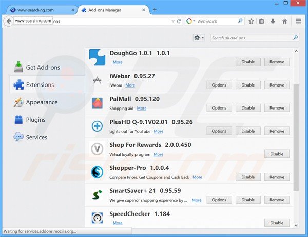 Rimuovere www-searching.com da Mozilla Firefox
